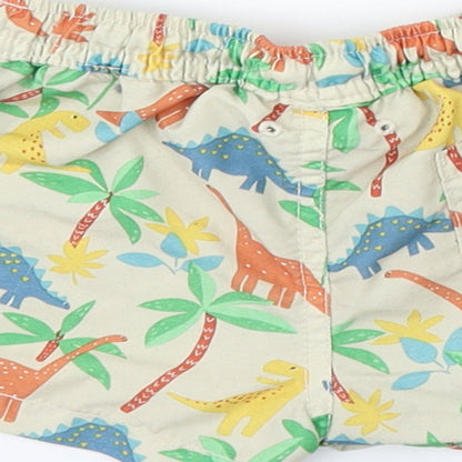 Zara Boys Multicoloured Floral Polyester Cropped Trousers Size 12-18 Months Tie - Dinosaurs
