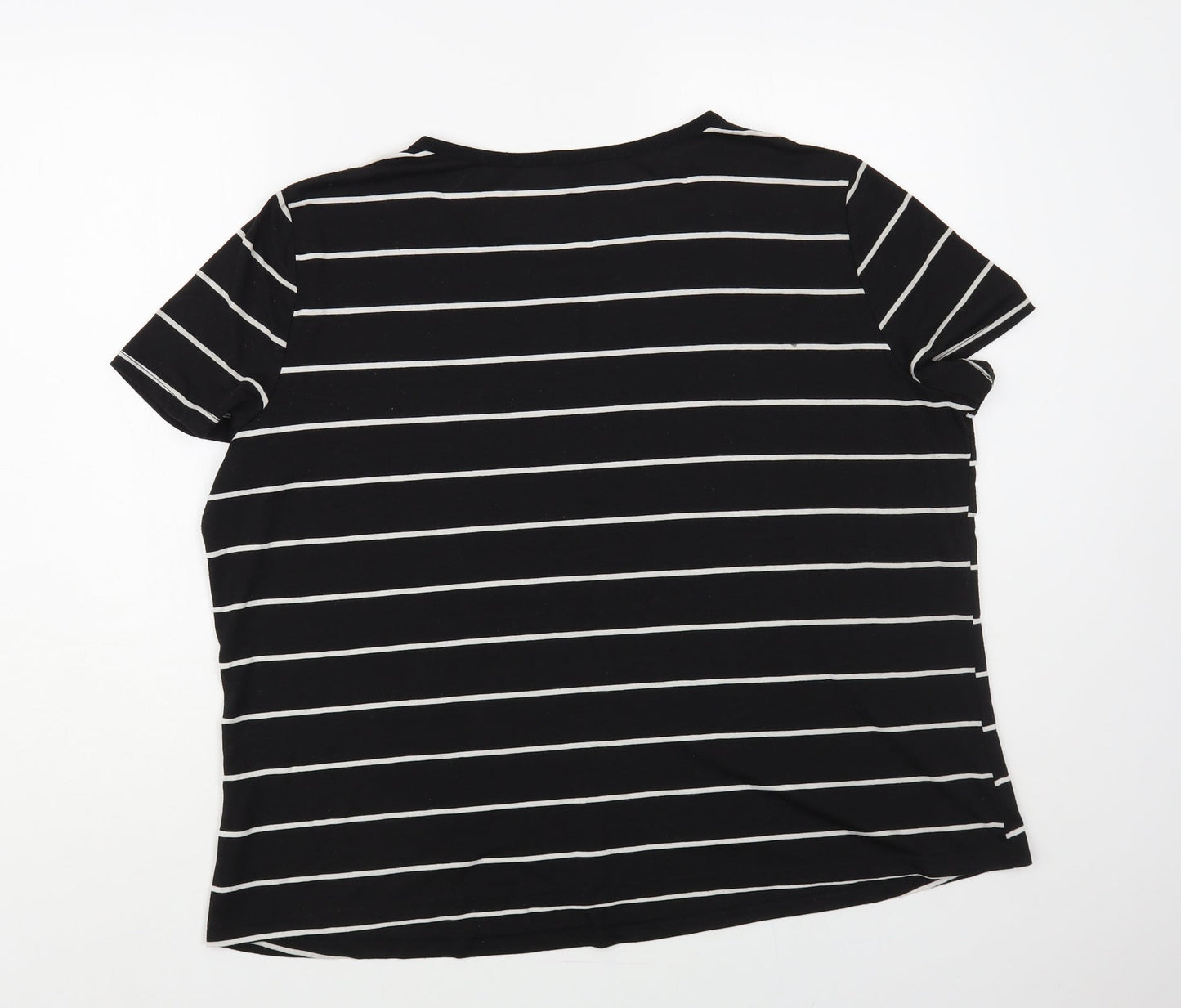 Womens UK Size XL Emery Rose Black Basic T-Shirt