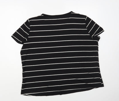 Womens UK Size XL Emery Rose Black Basic T-Shirt