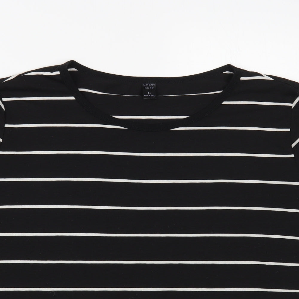 Womens UK Size XL Emery Rose Black Basic T-Shirt