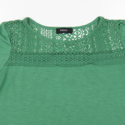 Womens UK Size L Klass Green Basic Blouse