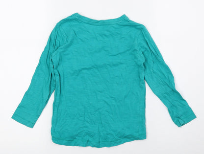 Dunnes Stores Boys Green Cotton Basic T-Shirt Size 2 Years Crew Neck Pullover - Cool kids squad