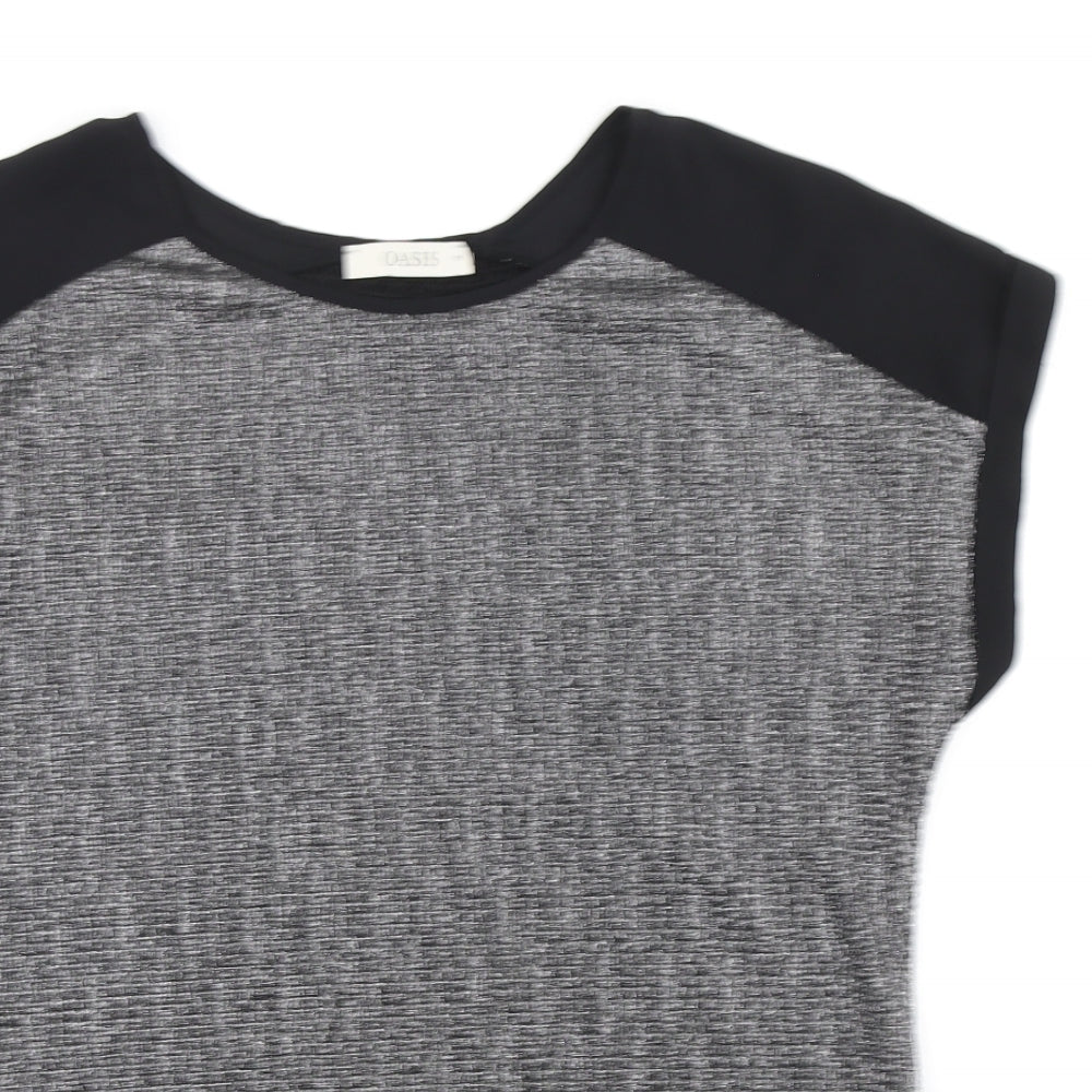 Womens UK Size M Oasis Multicoloured Basic T-Shirt