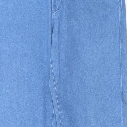 Denim & Co. Womens Blue Cotton Skinny Jeans Size 10 L28 in Regular Zip