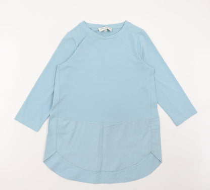 Carolyn Donnelly Womens Blue Cotton Basic T-Shirt Size XS Round Neck