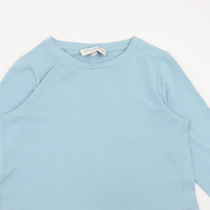 Carolyn Donnelly Womens Blue Cotton Basic T-Shirt Size XS Round Neck