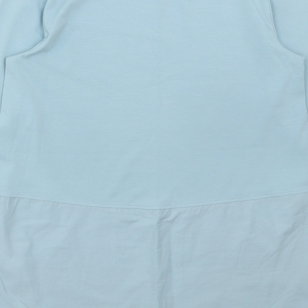 Carolyn Donnelly Womens Blue Cotton Basic T-Shirt Size XS Round Neck