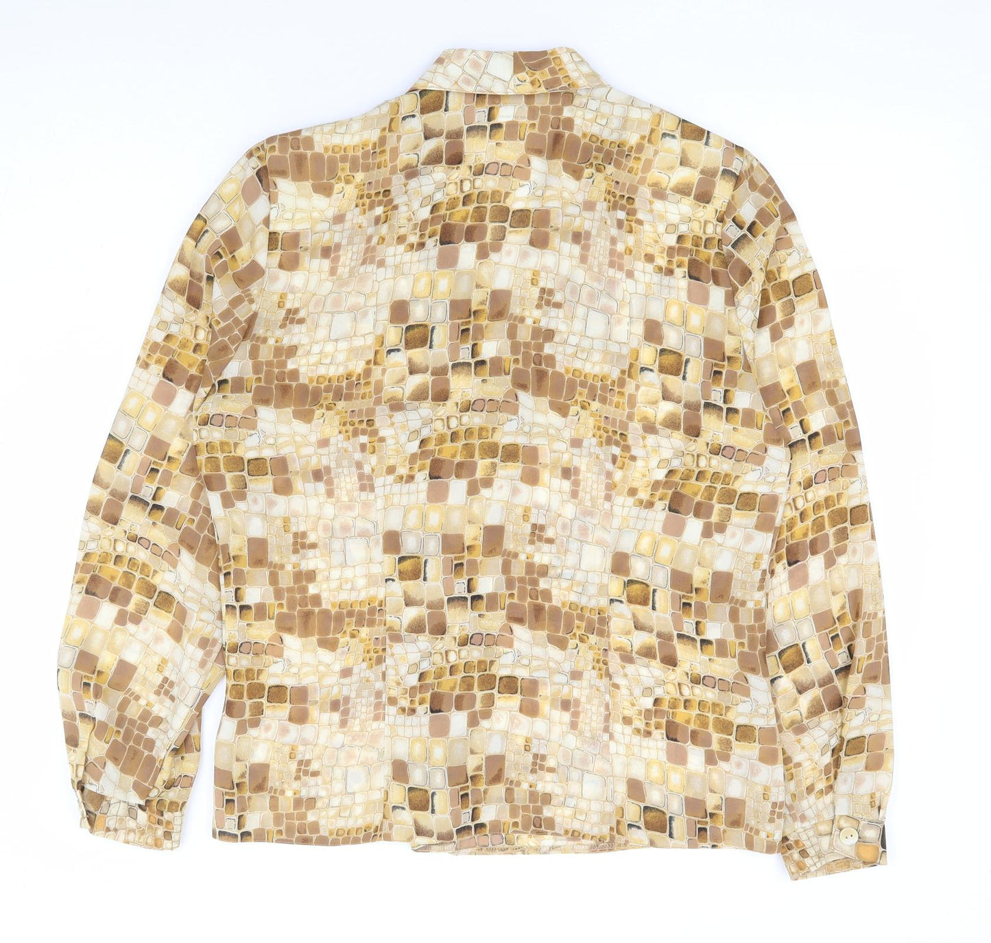Womens UK Size M Fosby Beige Jersey Blouse