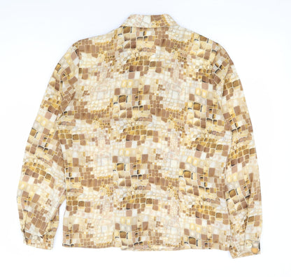 Womens UK Size M Fosby Beige Jersey Blouse