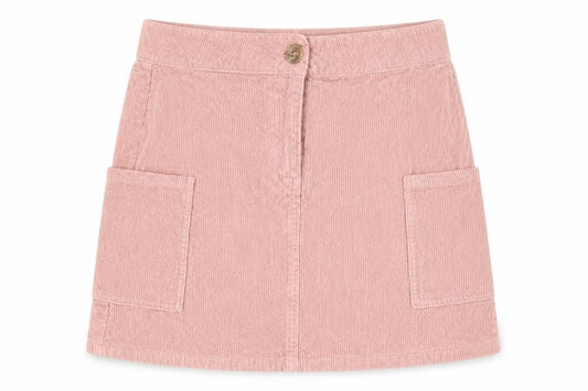 Dunnes Girls Pink Cotton A-Line Skirt Size S Regular Zip