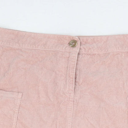 Dunnes Stores Girls Pink Cotton A-Line Skirt Size S Regular Zip