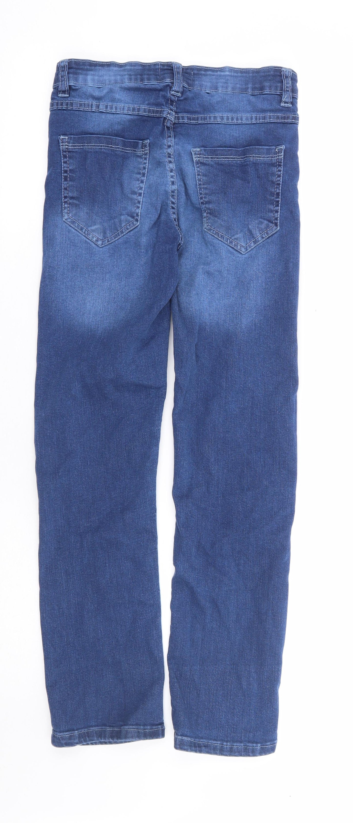 A2Z 4 Kids Girls Blue Cotton Skinny Jeans Size 11-12 Years Regular Zip