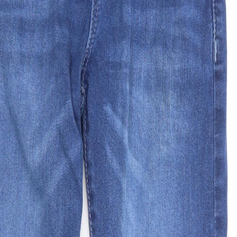A2Z 4 Kids Girls Blue Cotton Skinny Jeans Size 11-12 Years Regular Zip