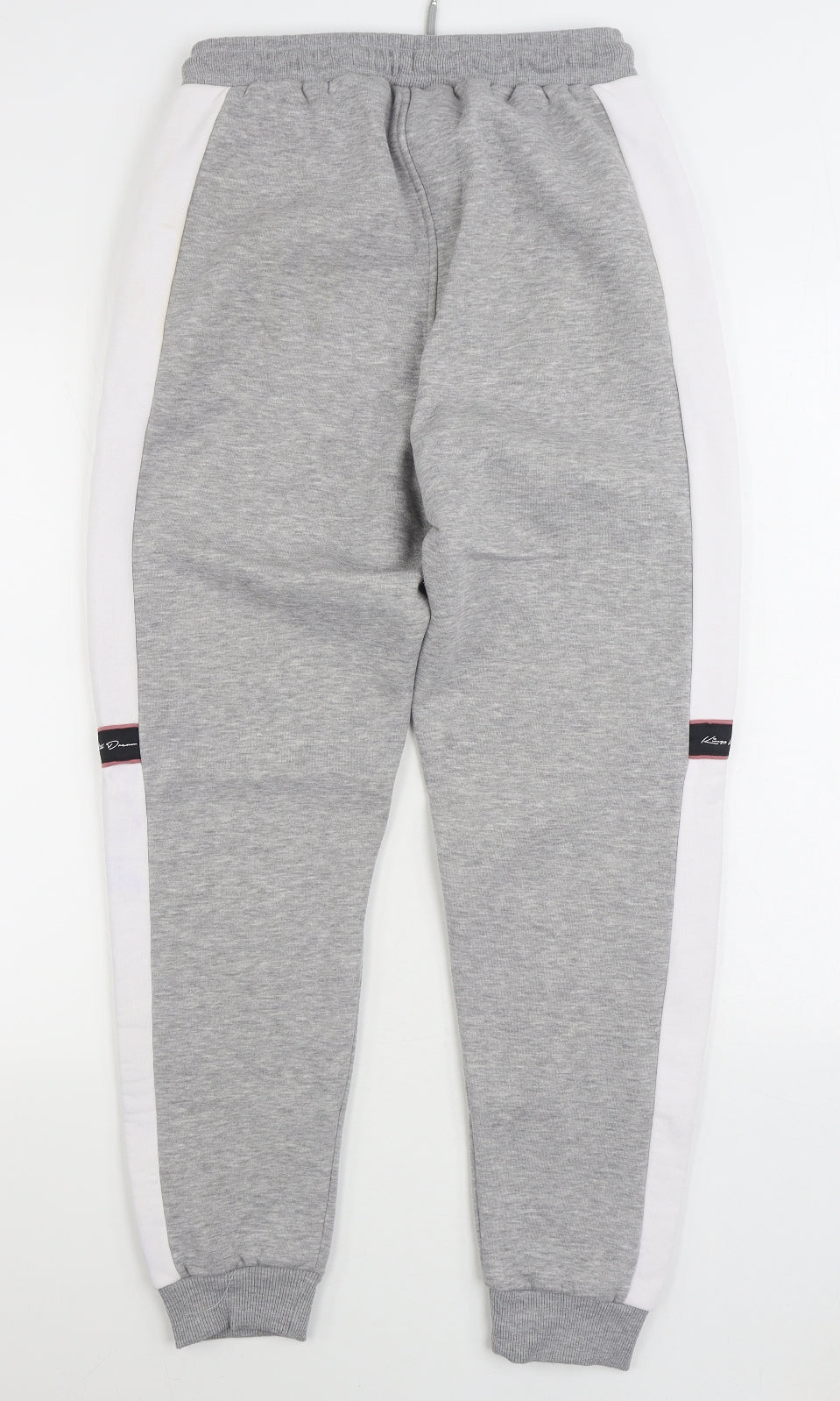 Kings Will Dream Womens Grey Cotton Jogger Trousers Size 10 L30 in Regular Drawstring