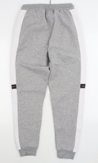 Kings Will Dream Womens Grey Cotton Jogger Trousers Size 10 L30 in Regular Drawstring