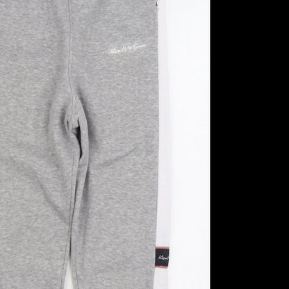 Kings Will Dream Womens Grey Cotton Jogger Trousers Size 10 L30 in Regular Drawstring