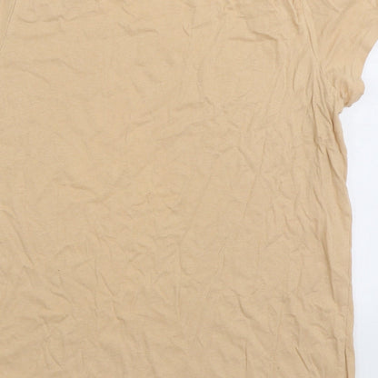 Primark Womens Orange 100% Cotton Basic T-Shirt Size 10 Round Neck - Potential