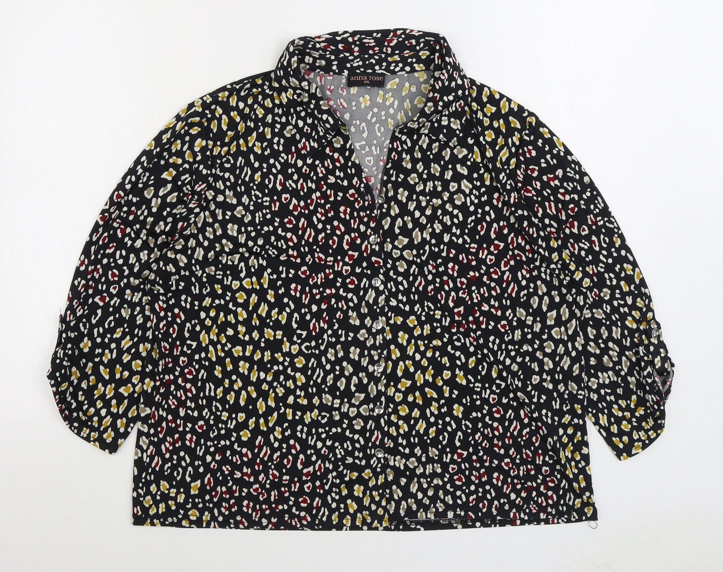 Womens UK Size 2XL Anna Rose Multicoloured Basic Button-Up
