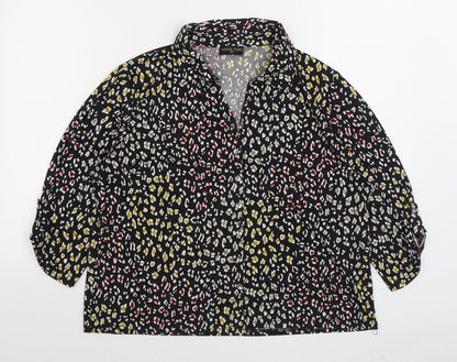 Womens UK Size 2XL Anna Rose Multicoloured Basic Button-Up