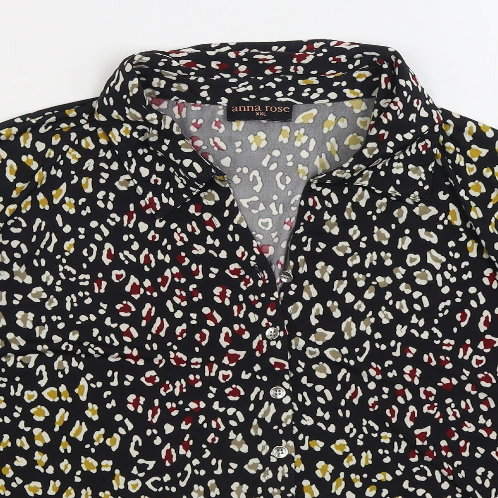 Womens UK Size 2XL Anna Rose Multicoloured Basic Button-Up