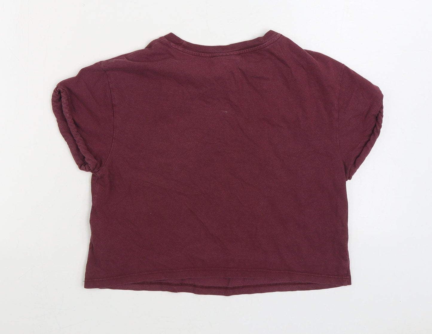 Womens UK Size 4 Topshop Purple Basic T-Shirt
