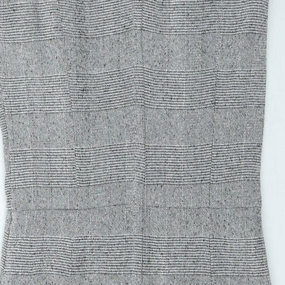 H&M Womens Grey Plaid Polyester Bodycon Size 4 Round Neck Zip