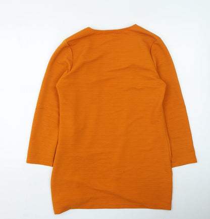 Womens UK Size M Only Orange Cardigan Jumper