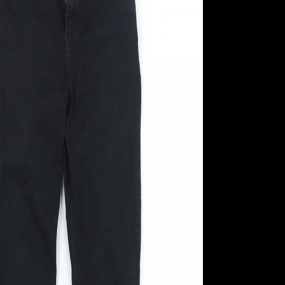 Topshop Womens Black Cotton Skinny Jeans Size 25 in L30 in Regular Zip