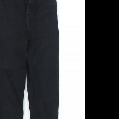 Topshop Womens Black Cotton Skinny Jeans Size 25 in L30 in Regular Zip