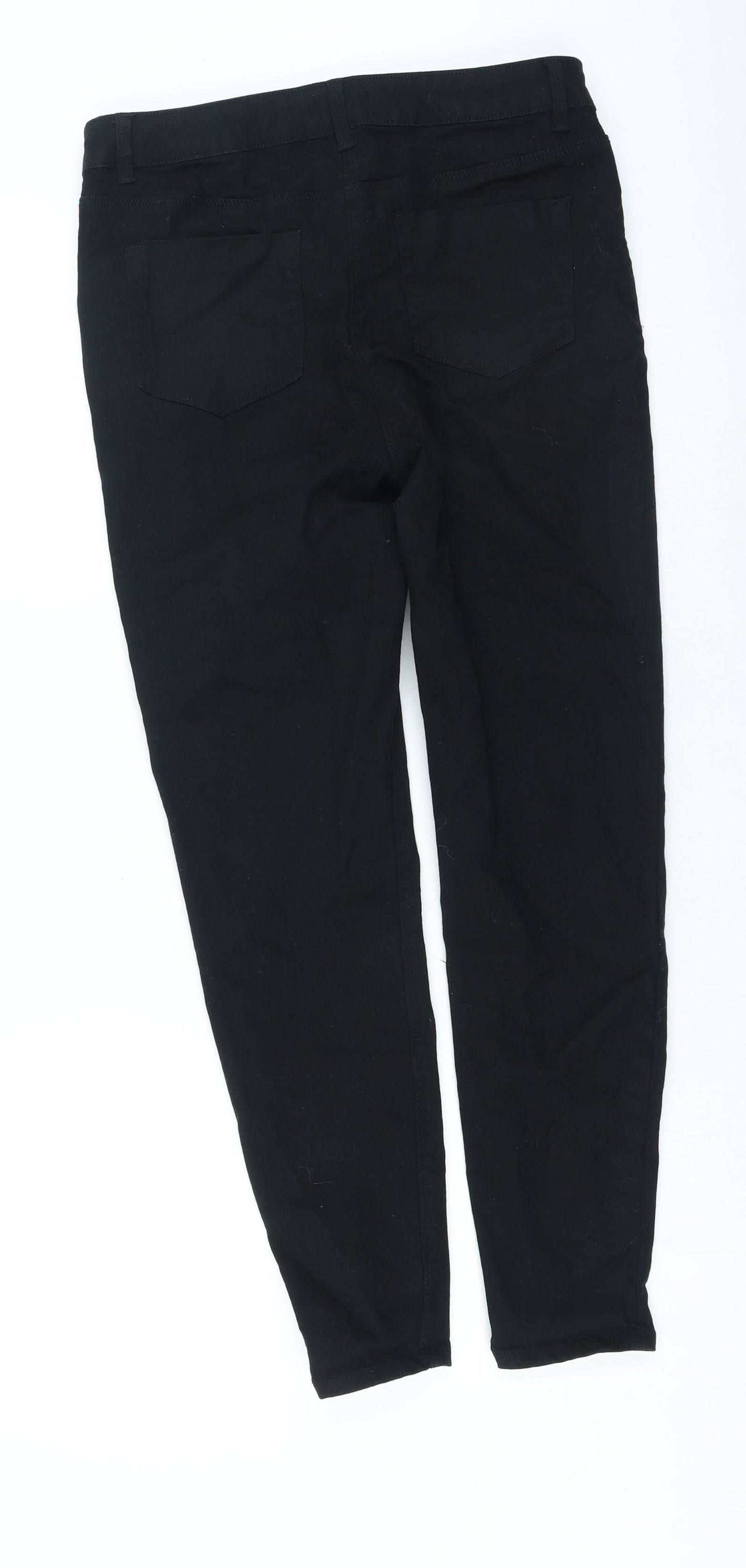 Womens UK Size 12 Papaya Regular Fit Skinny Black Jeans
