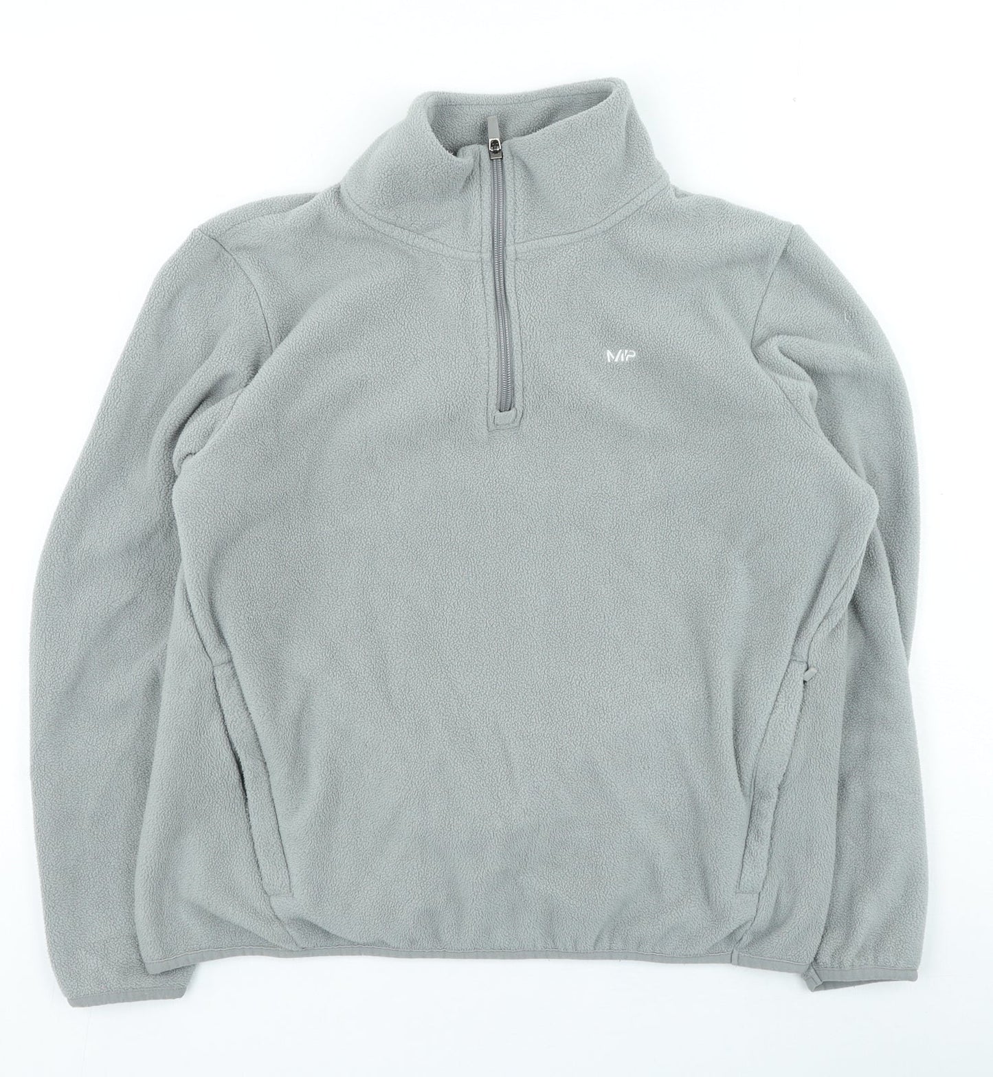 MP Womens Grey High Neck Polyester Pullover Jumper Size S