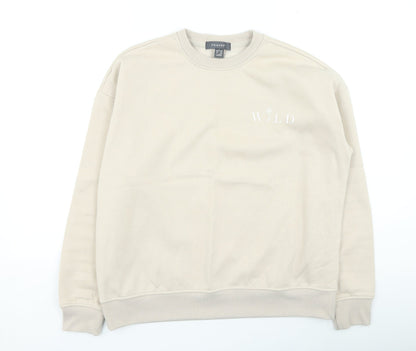Primark Womens Beige Polyester Pullover Sweatshirt Size S Pullover - Wild