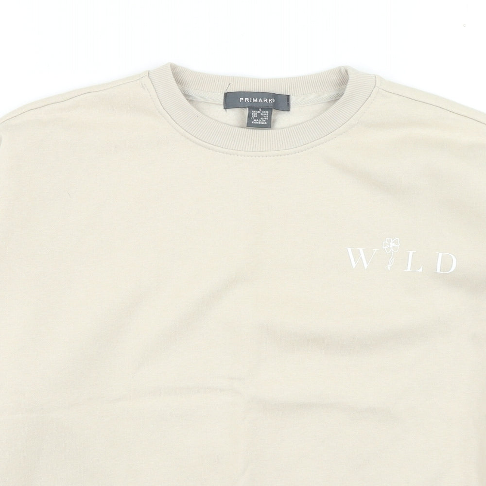 Primark Womens Beige Polyester Pullover Sweatshirt Size S Pullover - Wild