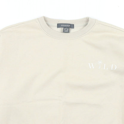 Primark Womens Beige Polyester Pullover Sweatshirt Size S Pullover - Wild