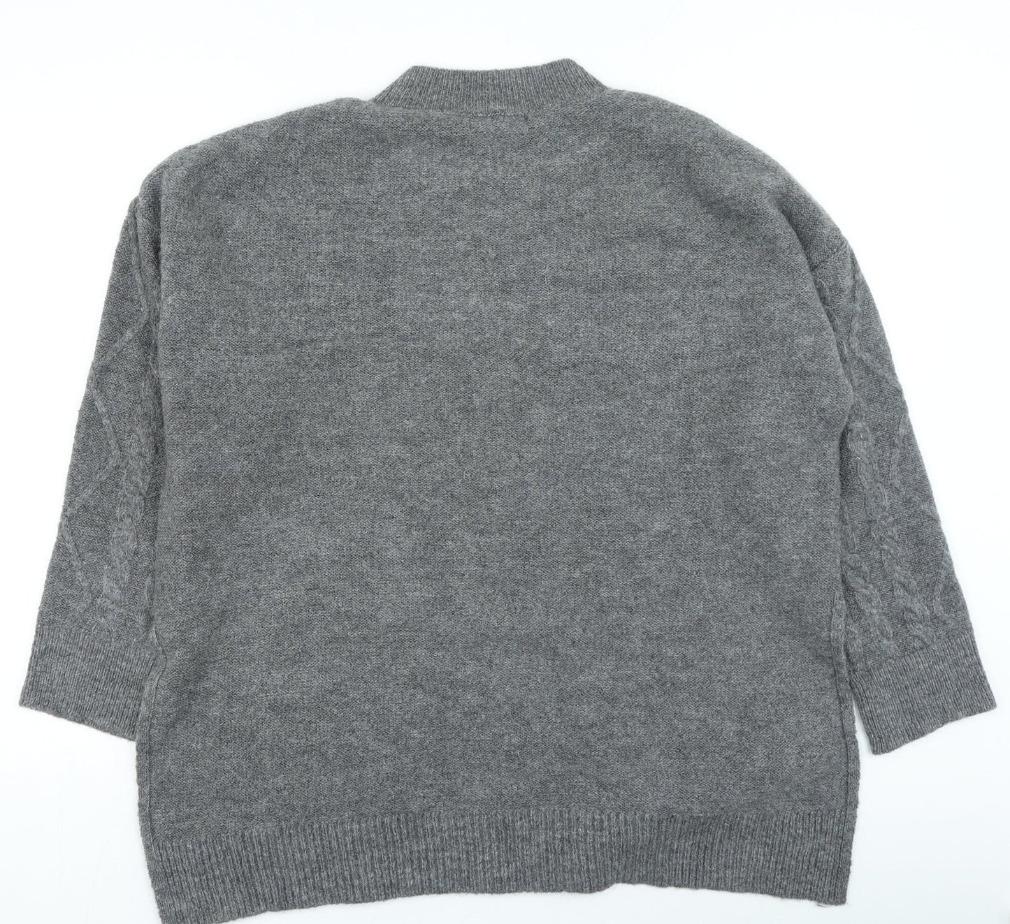 Womens UK Size S Stradivarius Grey Pullover Jumper