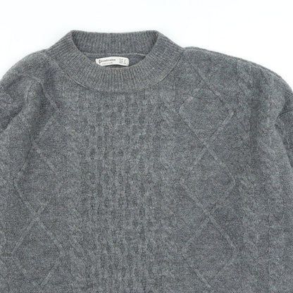 Womens UK Size S Stradivarius Grey Pullover Jumper