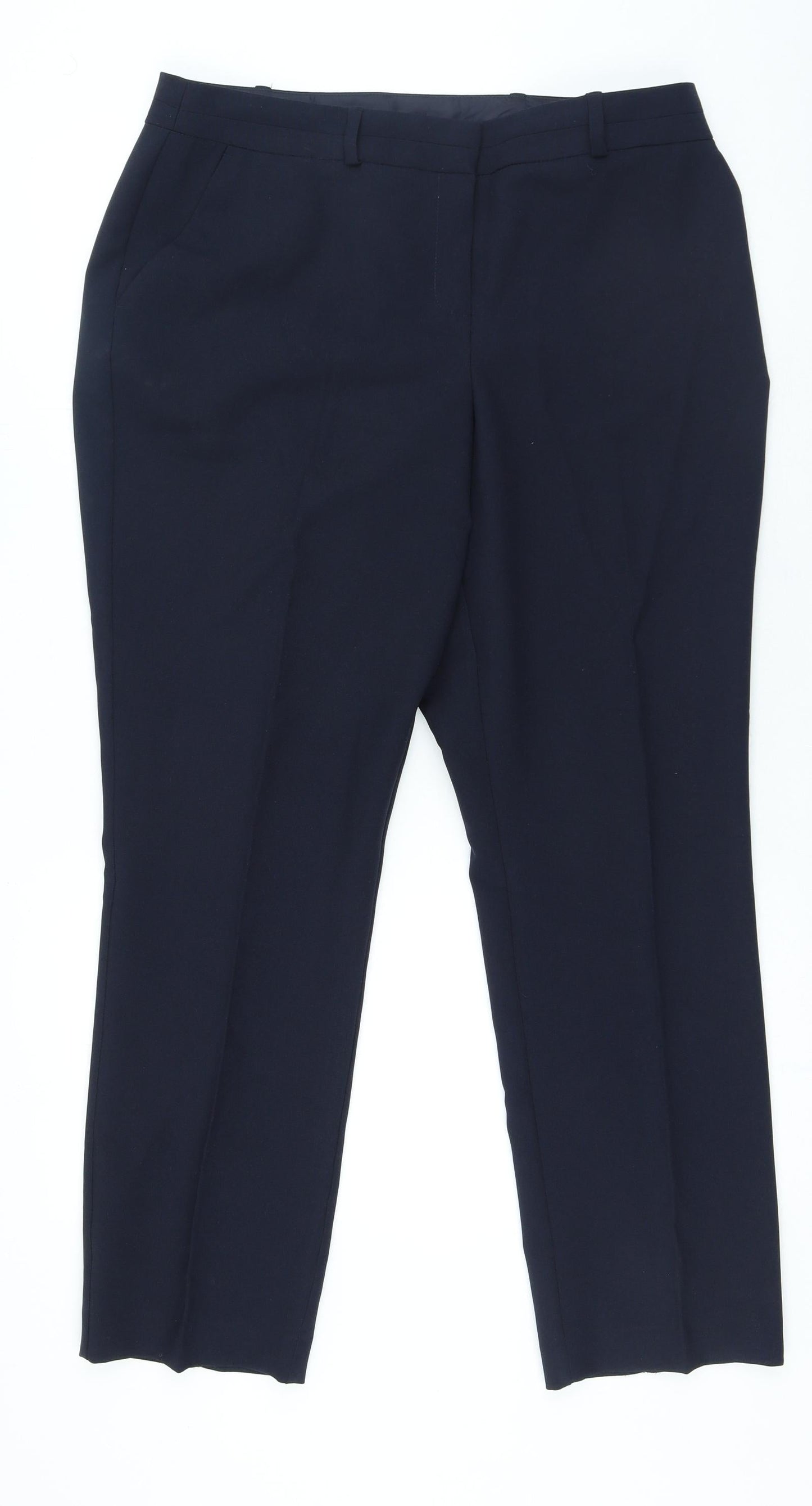 Womens UK Size 14 Dunnes Stores Regular Fit  Blue Trousers