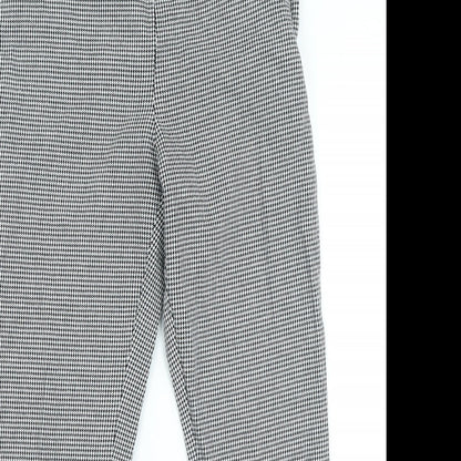 H&M Womens Black Geometric Cotton Jegging Jeans Size 8 L21 in Regular Zip - Houndstooth