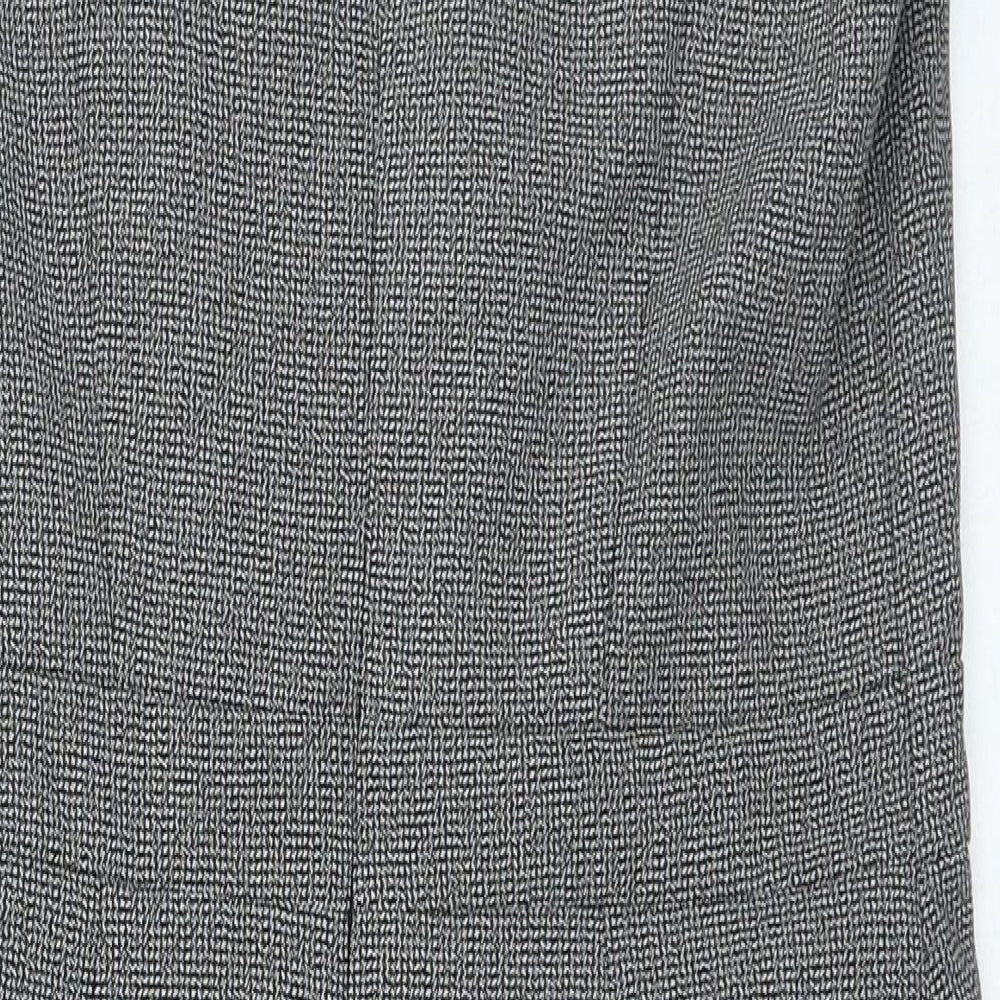 Primark Womens Grey Polyester Shift Size 8 Round Neck Zip