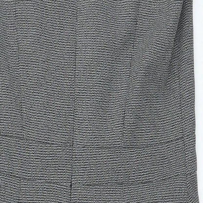 Primark Womens Grey Polyester Shift Size 8 Round Neck Zip