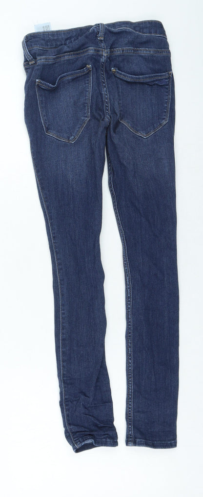 Hollister Womens Blue Polyester Skinny Jeans Size 24 in L24 in Regular Zip