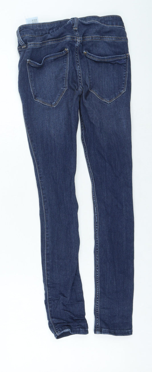 Hollister Womens Blue Polyester Skinny Jeans Size 24 in L24 in Regular Zip