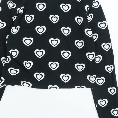 Womens UK Size 12 New Look Black Basic T-Shirt