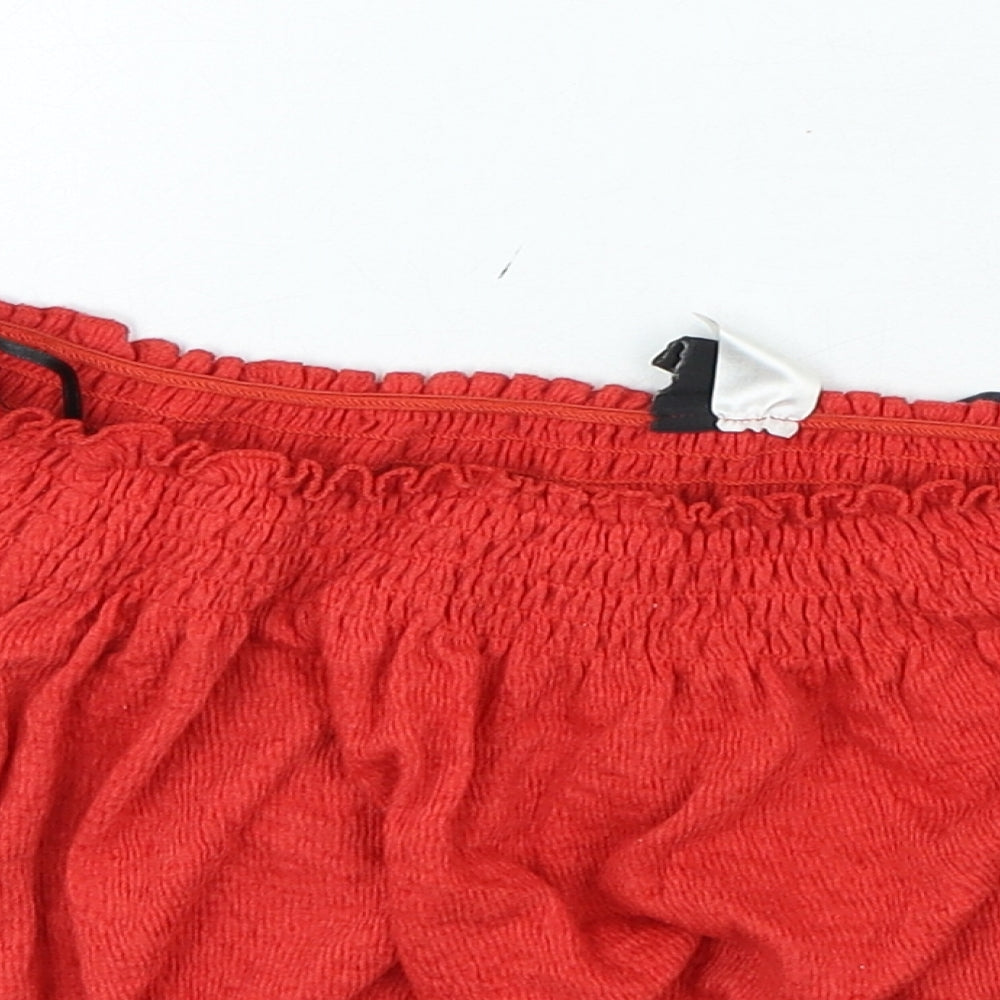 Womens UK Size L H&M Red Cropped T-Shirt