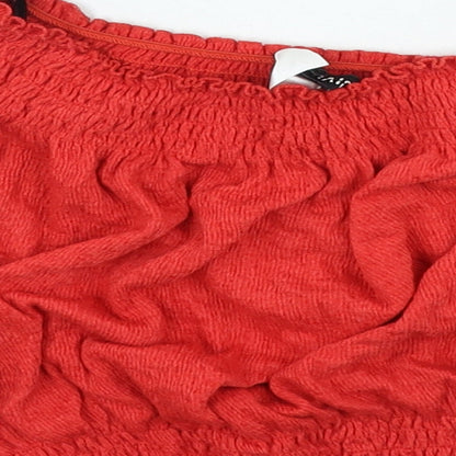 Womens UK Size L H&M Red Cropped T-Shirt