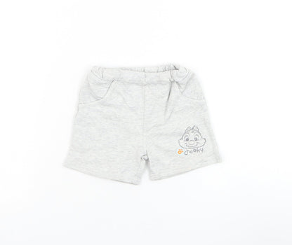 George Boys Grey Cotton Jogger Trousers Size 3-6 Months Pullover - Disney