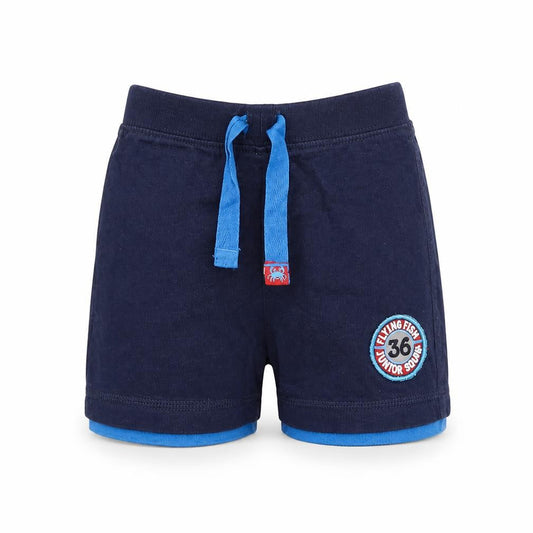 Mothercare Boys Blue Cotton Jogger Trousers Size 6-9 Months Drawstring - Flying Fish Junior Squad