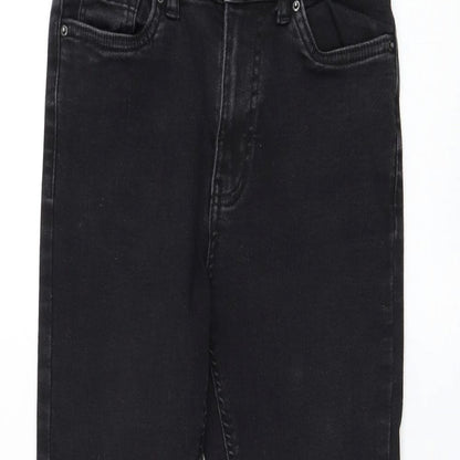 Peacocks Womens Black Cotton Skinny Jeans Size 8 L25 in Regular Zip