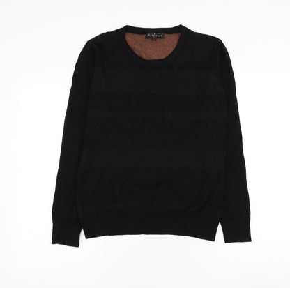 Womens UK Size S Mud Flower Black Pullover Jumper