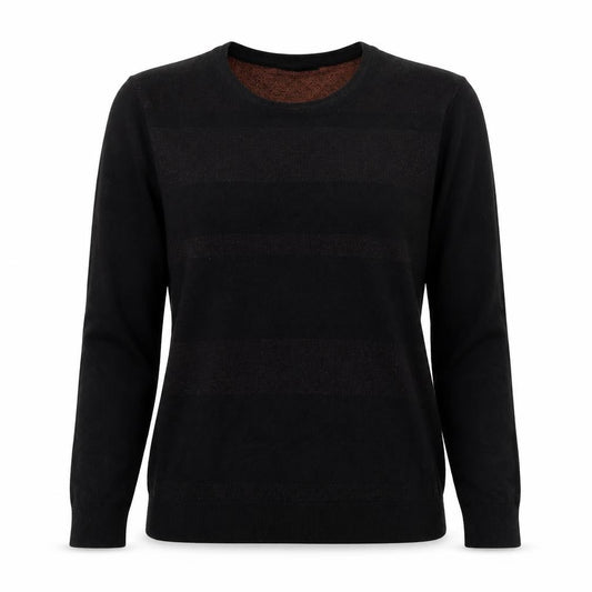 Womens UK Size S Mud Flower Black Pullover Jumper